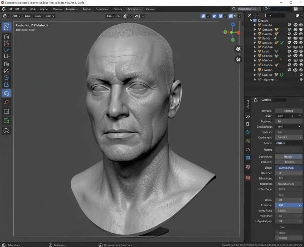 Blender kil modu heykel çalışması