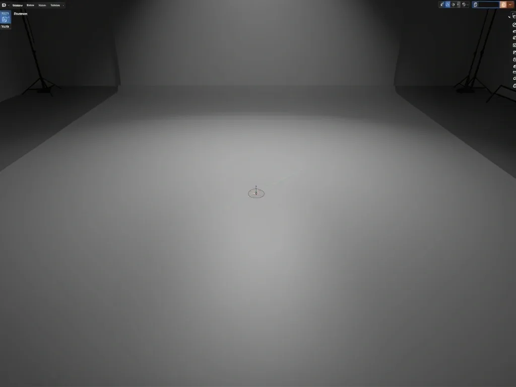 Boş Blender viewport ekranı