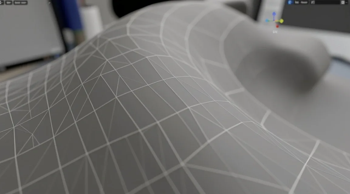 Blender'da oluşturulmuş bir 3D sahnenin önizlemesi